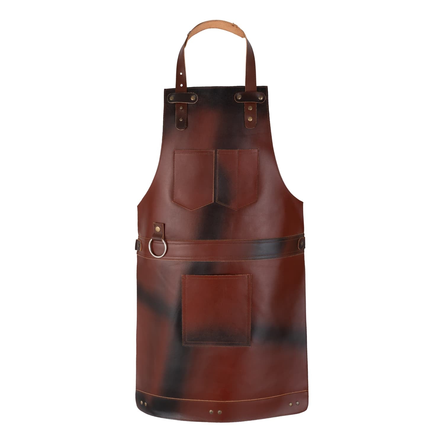 The Mississippi Dark Brown Full Grain Kids Leather Apron