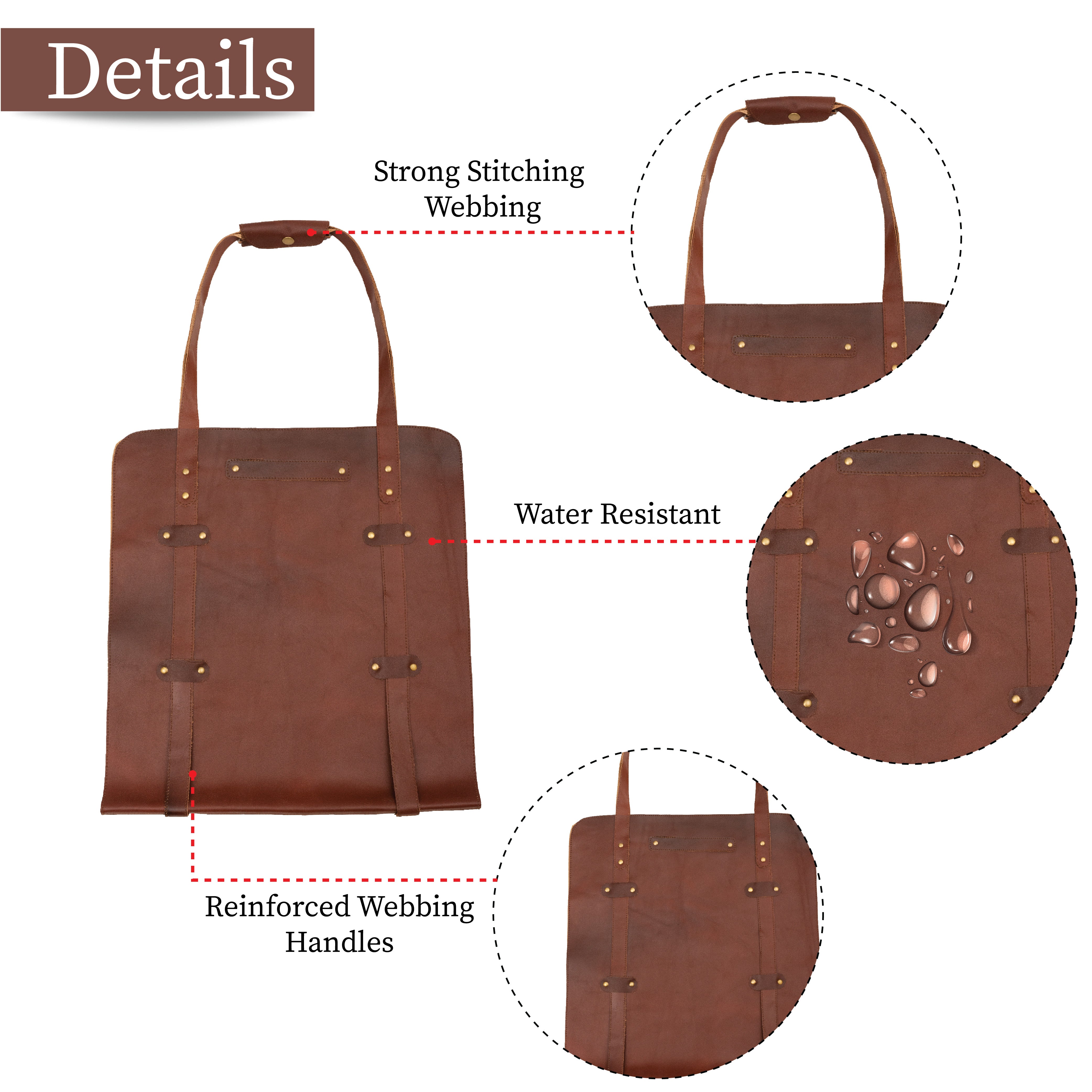 The Isle of Weight Diss Brown Leather Firewood Carrier