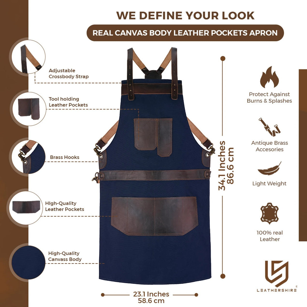 The Connecticut Canvas Crossbody Apron
