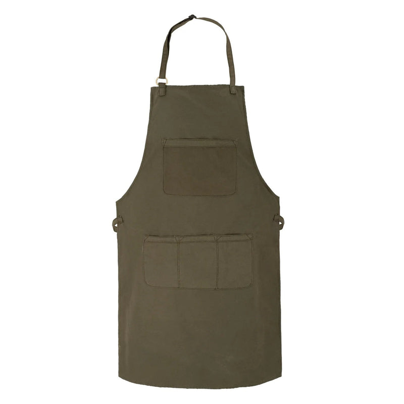 The North Carolina Olive Green Canvas Bib Apron