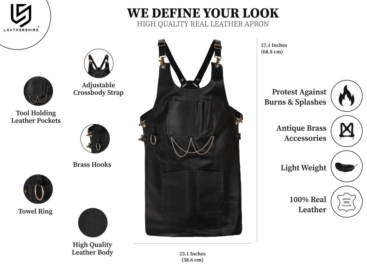 The South Carolina New Style Ladies Leather Apron