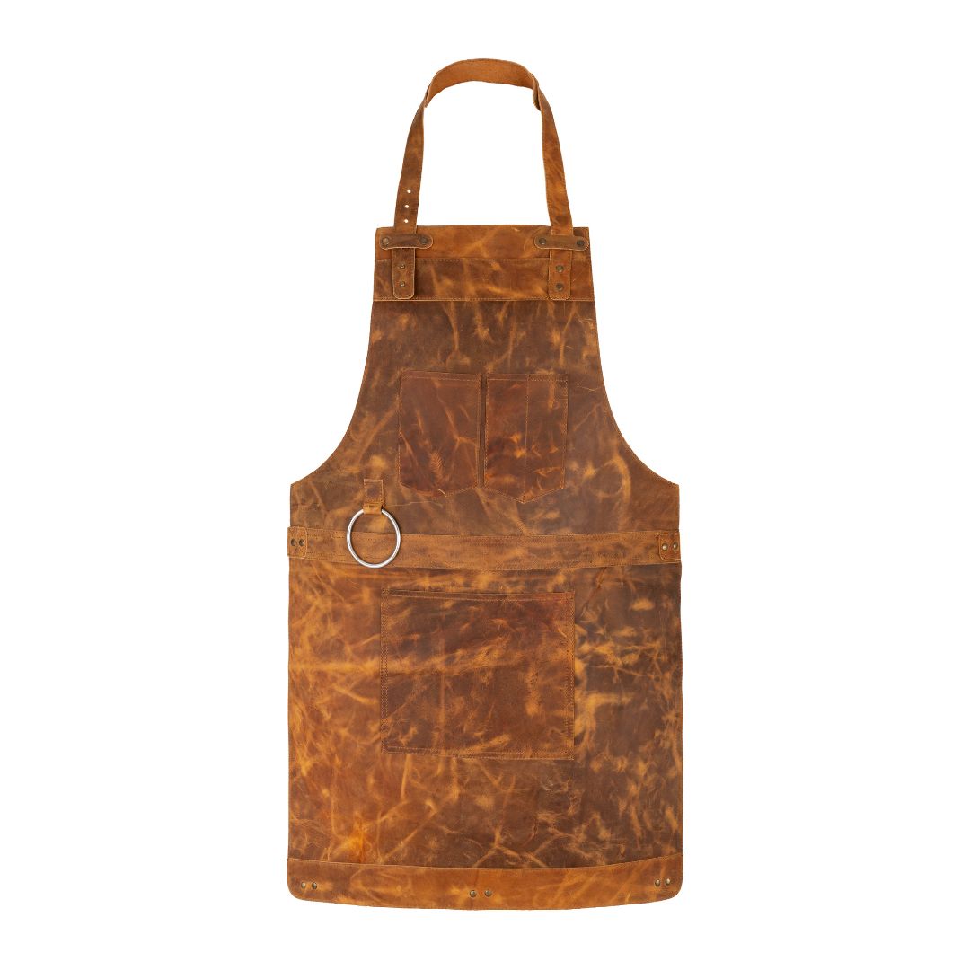 Tan Brown Crazy Horse Pull up Leather apron