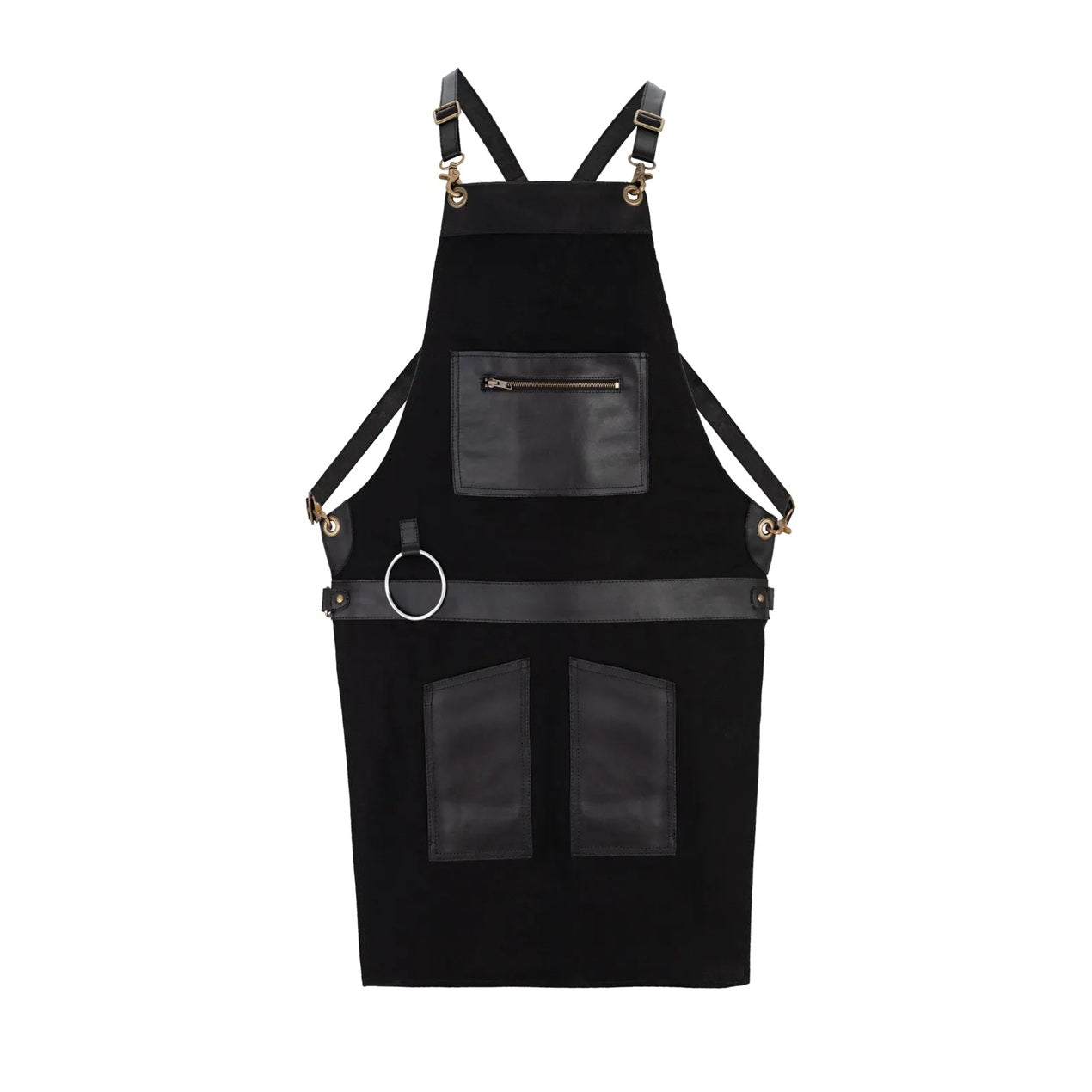 The Colorado Canvas Apron with Zip Leather pocket