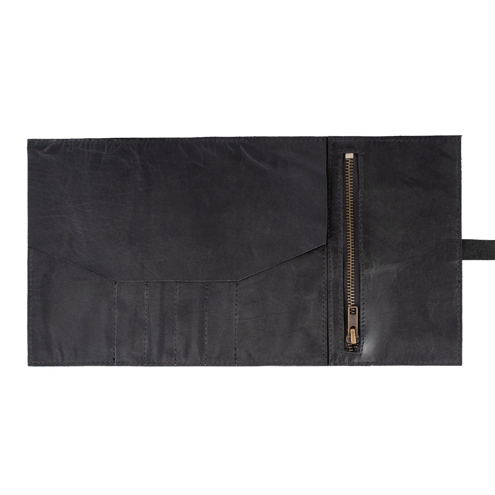 The Colorado Black Leather Pencil Roll for School, Back to School Art Organizer