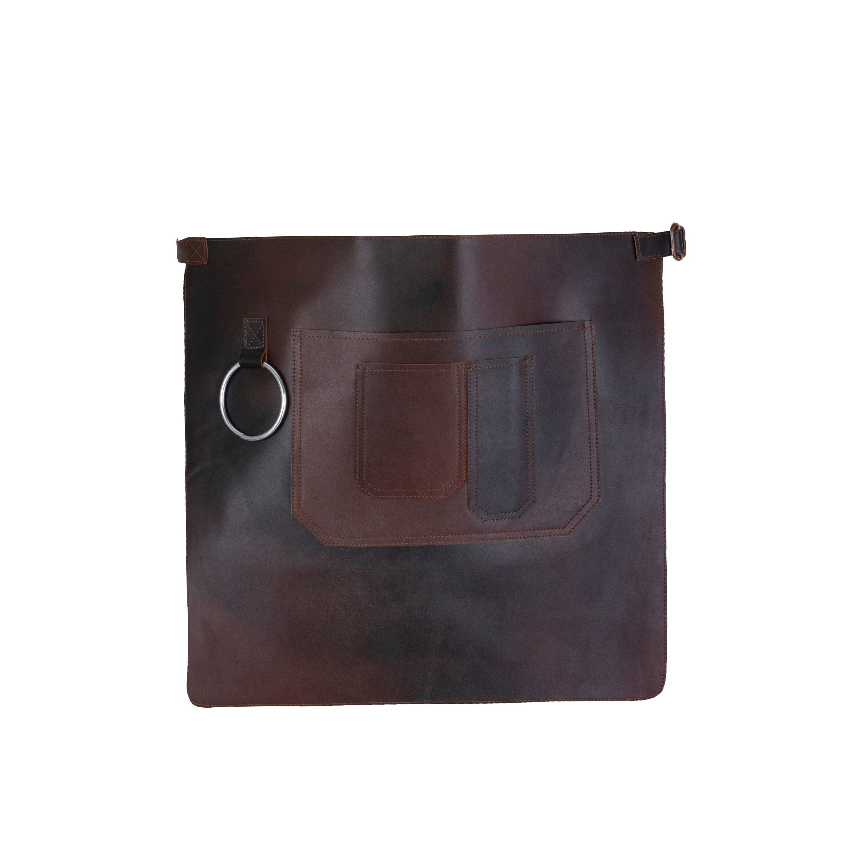 The Mississippi Dark Brown Full Grain Half Leather Apron