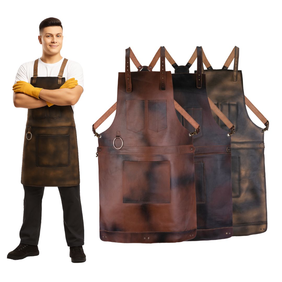 The Northumberland Full Grain Leather Crossbody Apron - Free Customized Branding
