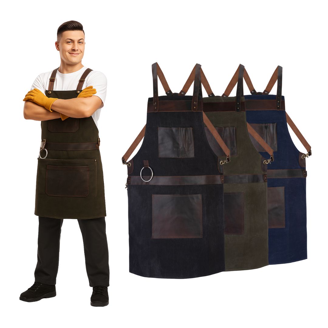 The Somerset Waxed Canvas Apron - Free Customized Branding
