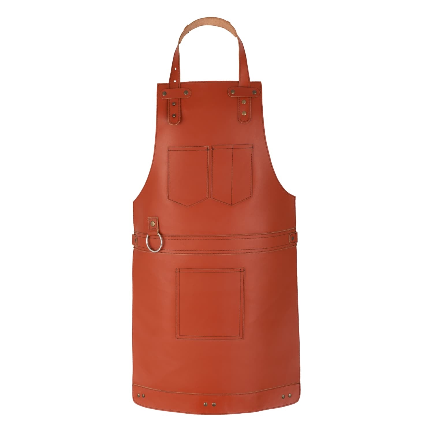 The Mississippi Tan Brown Full Grain Kids Leather Apron