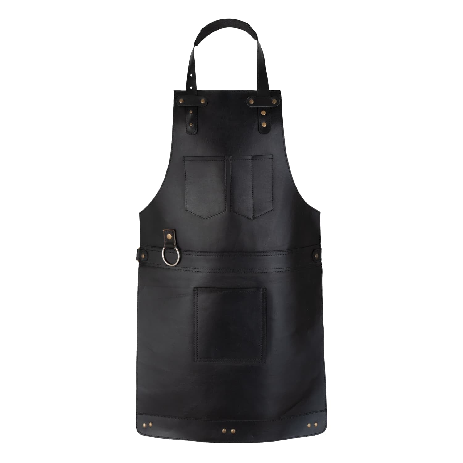 The Mississippi Black Full Grain Kids Leather Apron