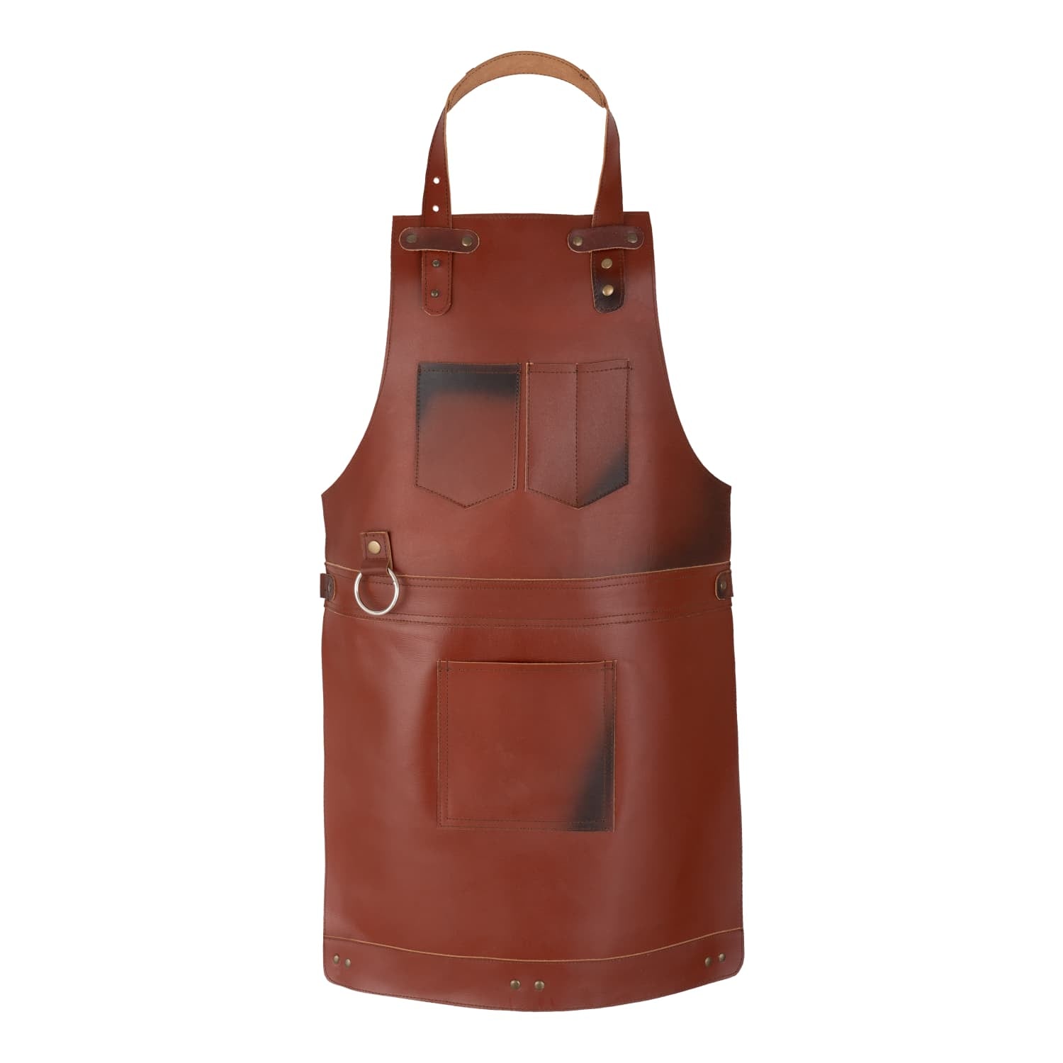 The Mississippi Disstressed Brown Full Grain Kids Leather Apron