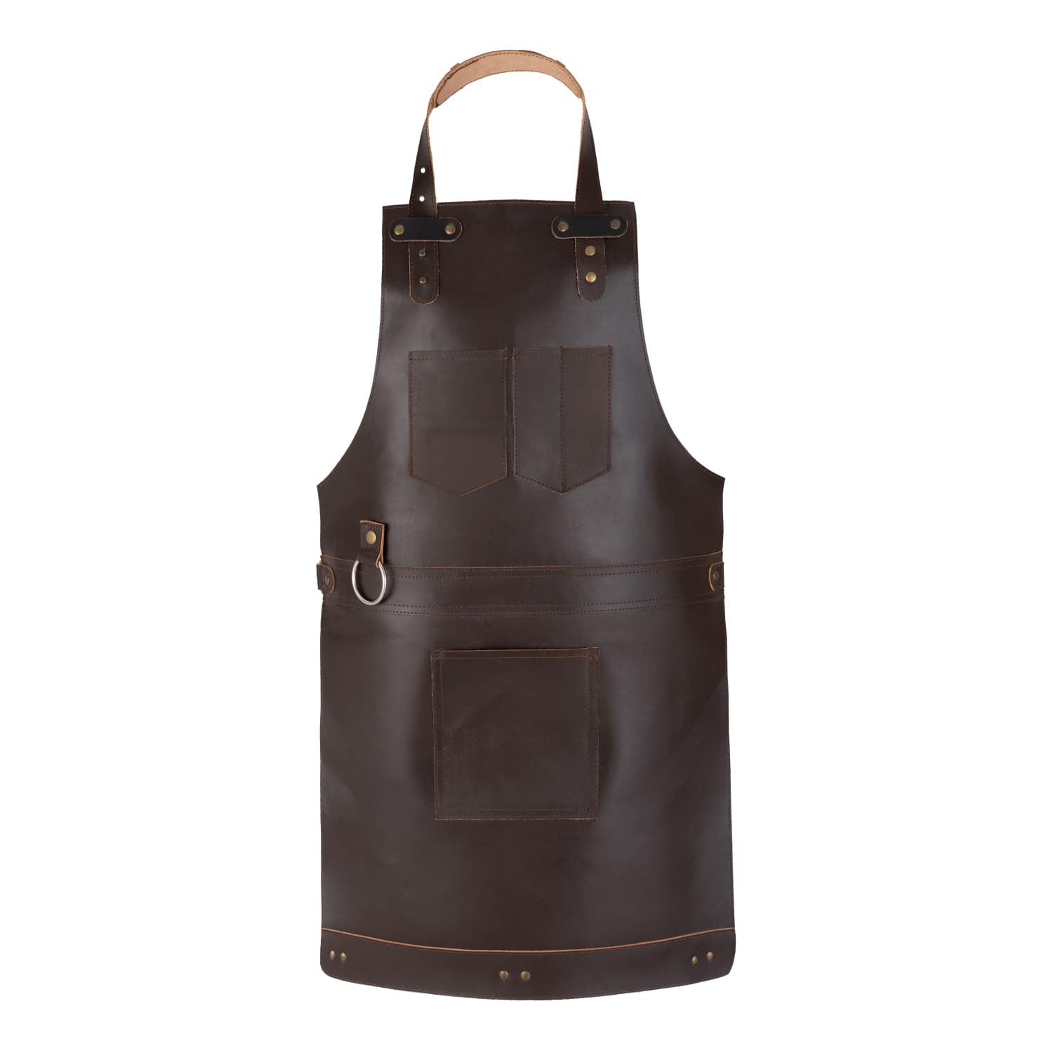 The Mississippi Chocolate Brown Full Grain Kids Leather Apron