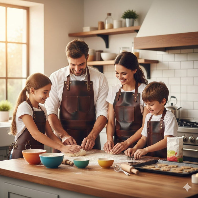The Mississippi Family Leather apron Dark Brown Full Grain Leather Apron
