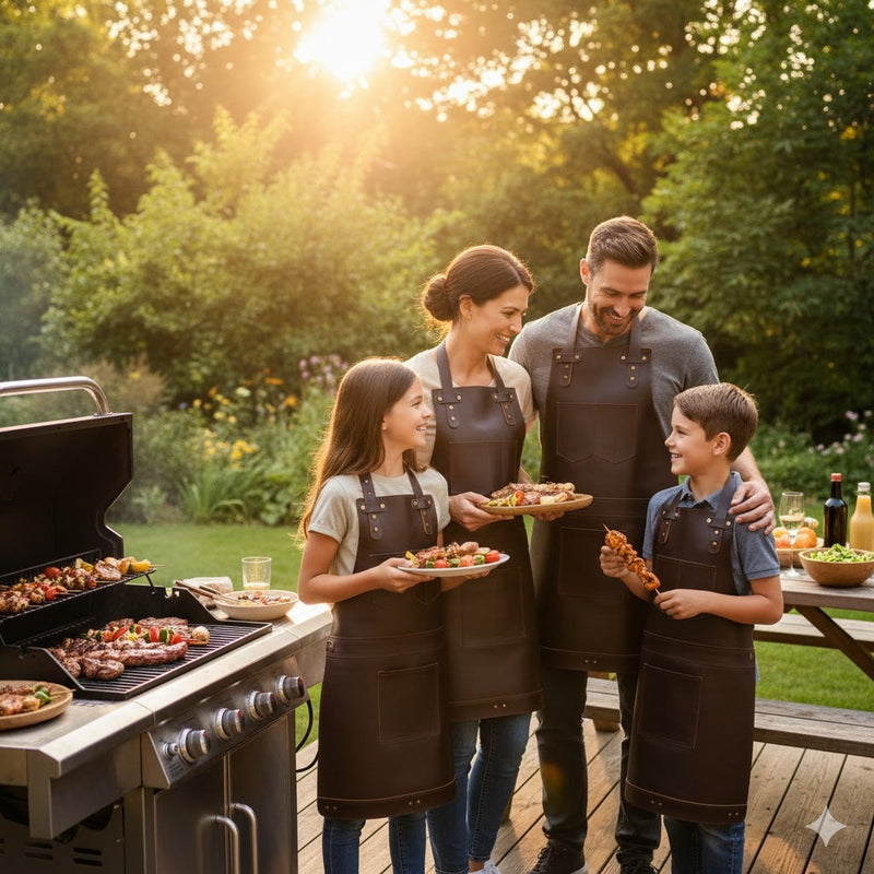 The Arizona Family Chocolate Brown Full Grain Leather Apron