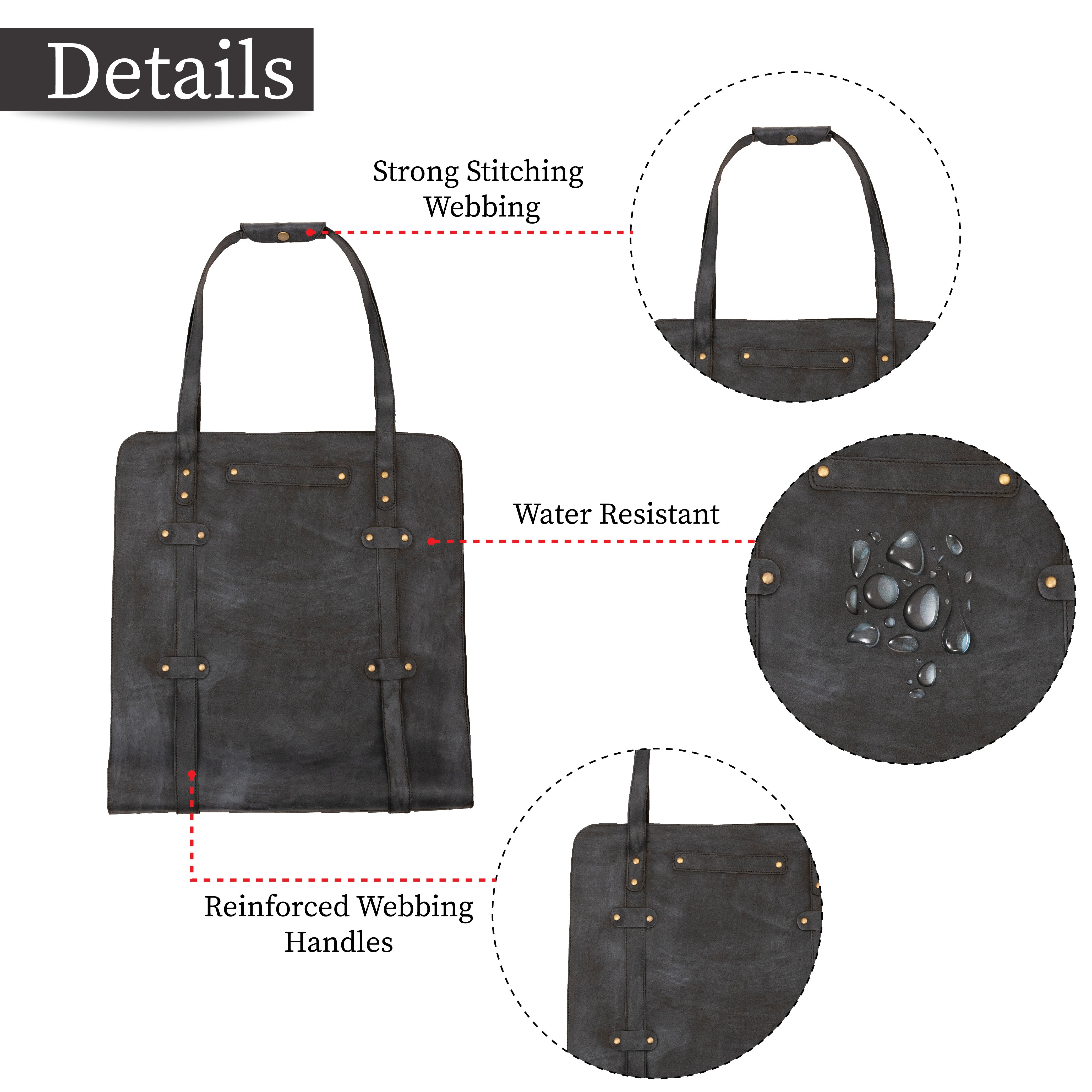 The Isle of Weight Blue Waxy Leather Firewood Carrier