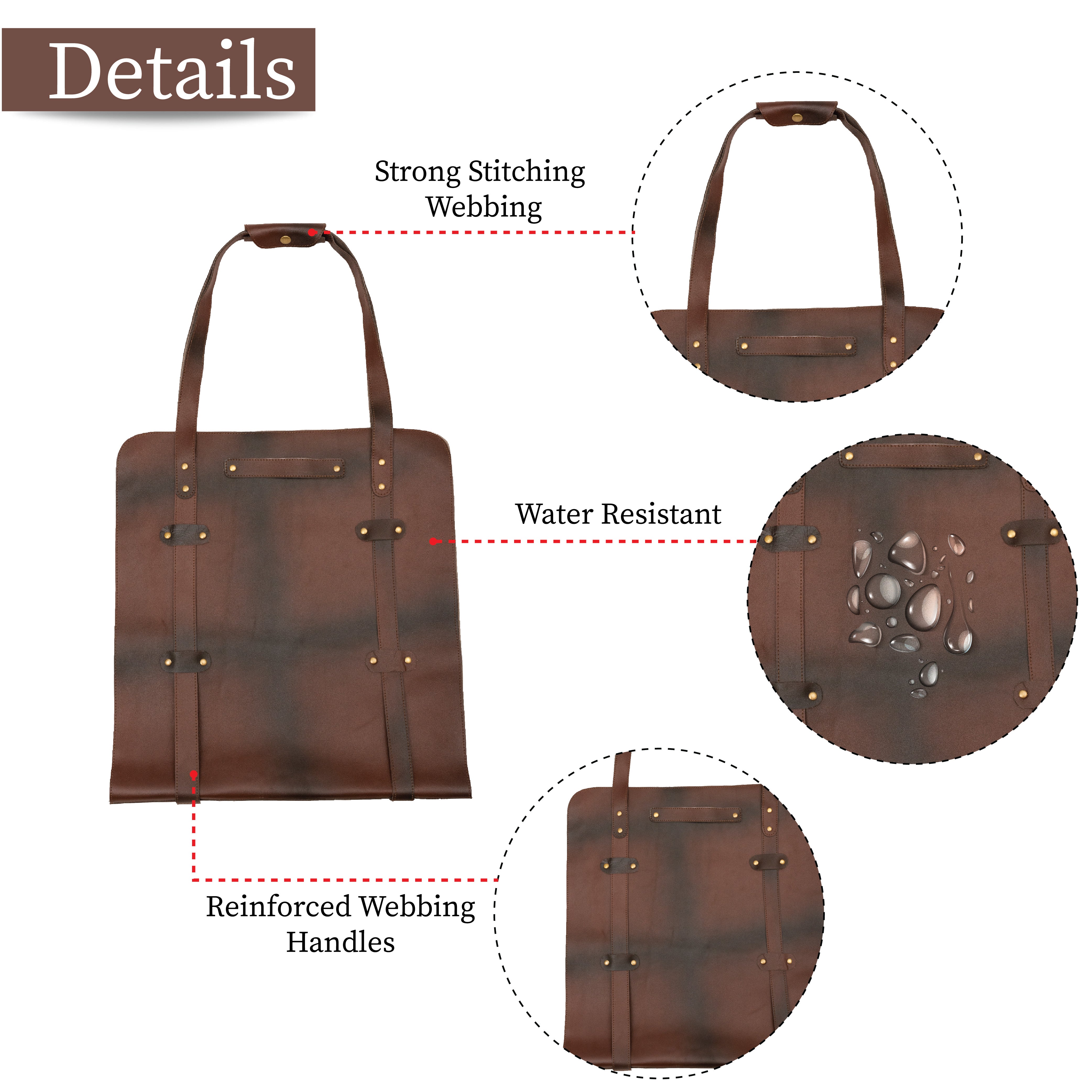 The Isle of Weight Green Leather Firewood Carrier