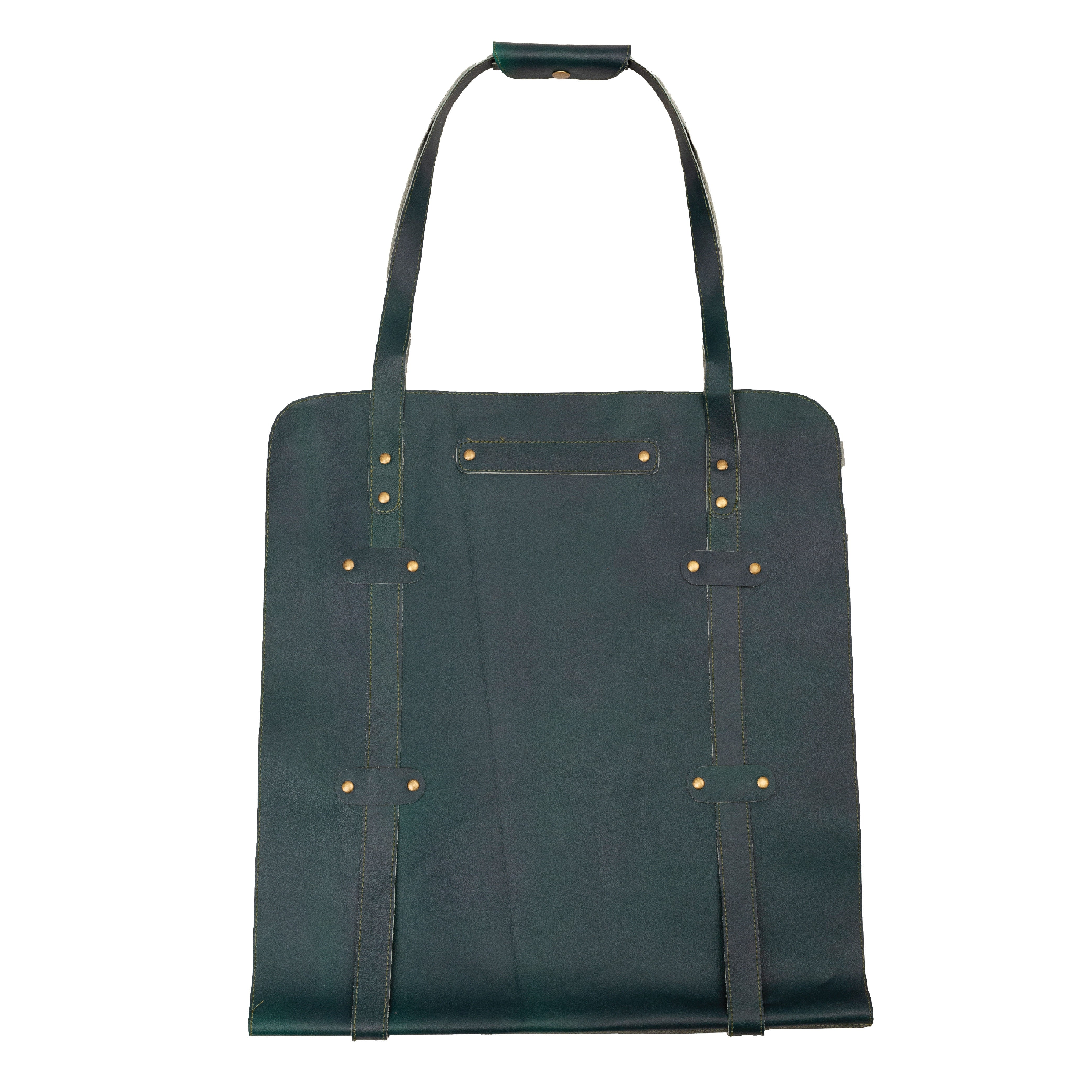 The Isle of Weight Green Leather Firewood Carrier